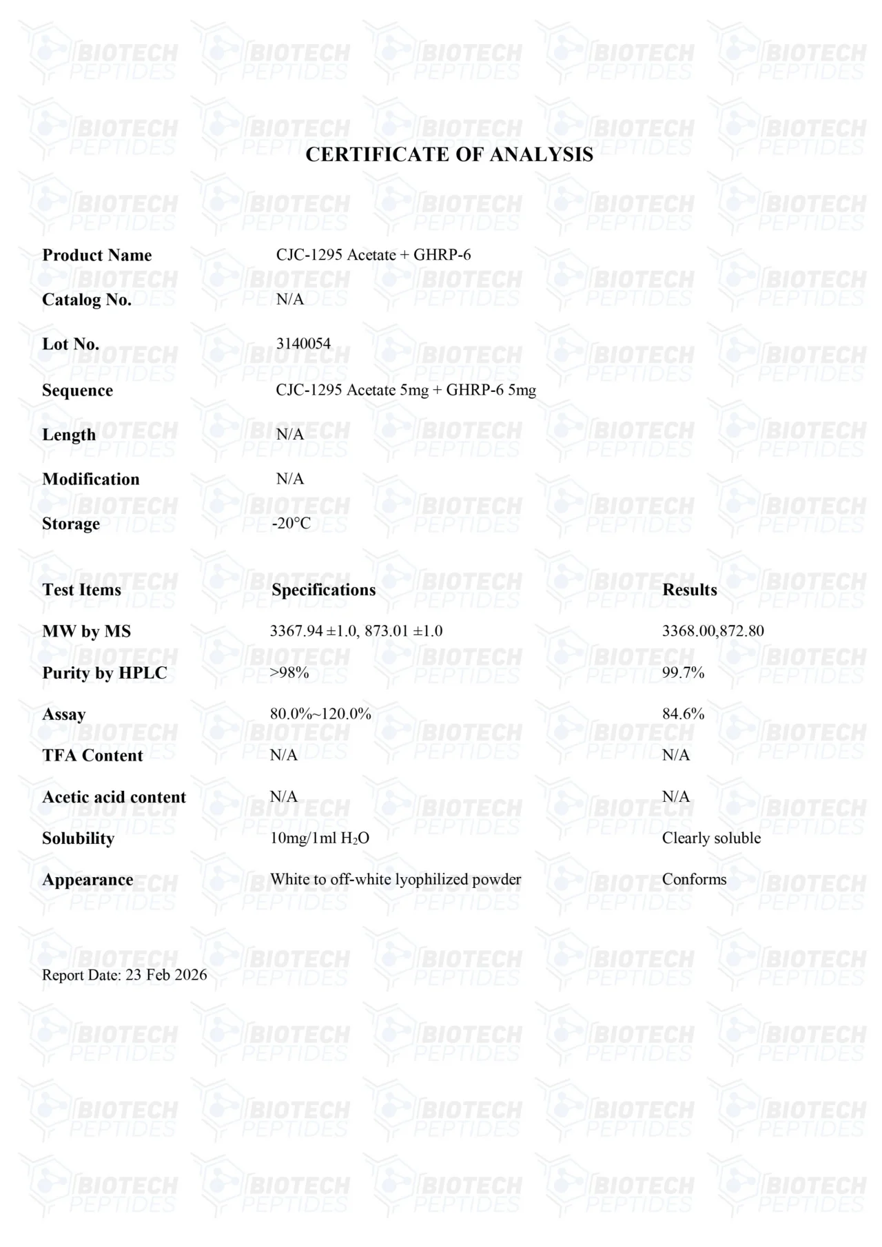 Mod GRF 1-29 & GHRP-6 (10mg) For Sale | Biotech Peptides Store - Image 2